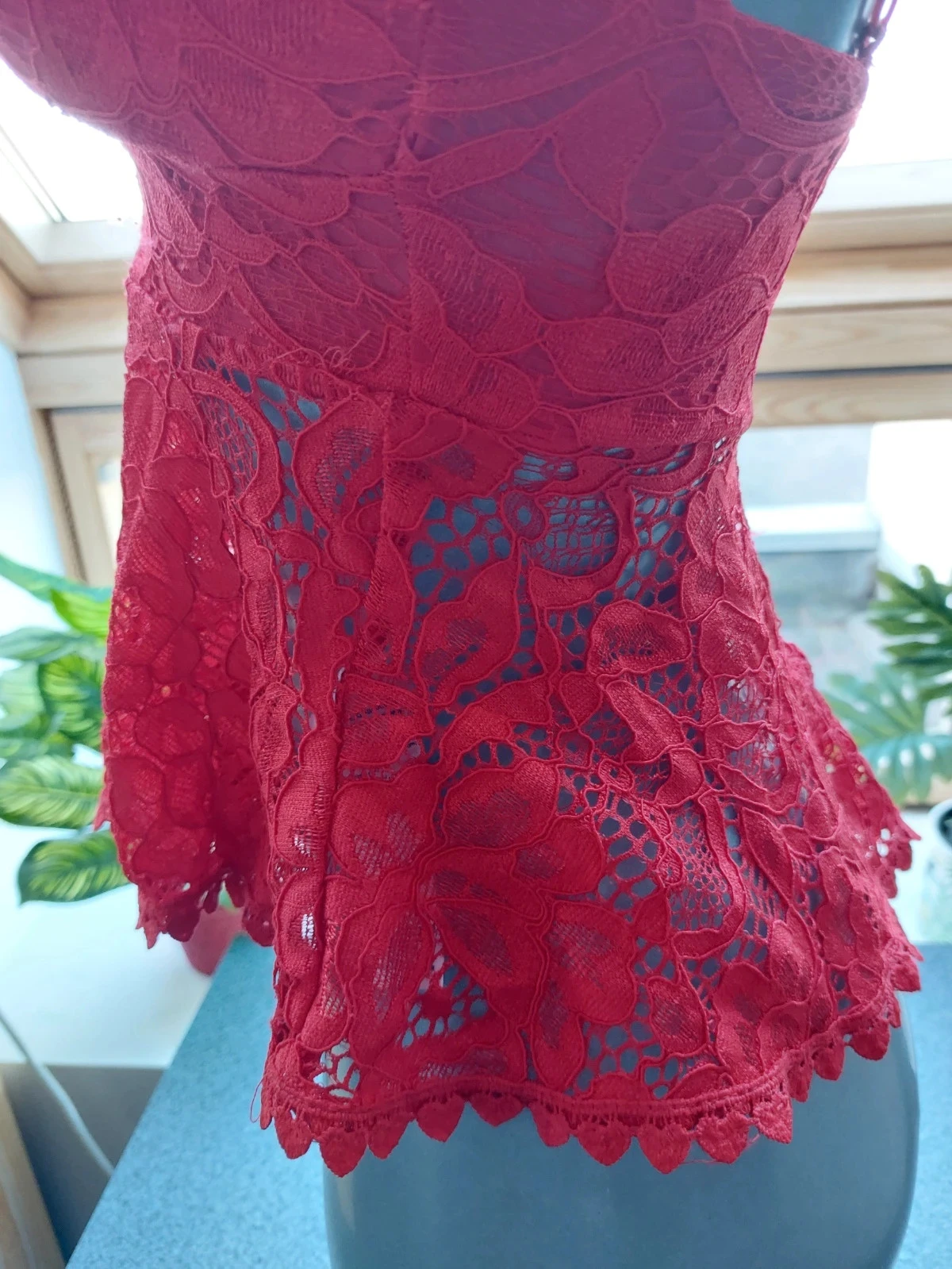 Top de renda vermelho da marca New Look tamanho 34 – photo 7